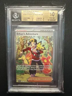 Pokemon TCG Destined Rivals Ethan's Adventure 236/182 SIR BGS Pristine 10 - Image 1