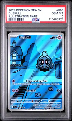 2024 POKEMON SFA EN-SHROUDED FABLE ILLUSTRATION RARE #068 DUSKULL PSA 10 - Image 1