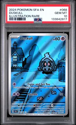 2024 POKEMON SFA EN-SHROUDED FABLE ILLUSTRATION RARE #068 DUSKULL PSA 10 - Image 1
