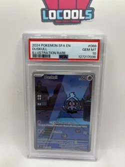 2024 POKEMON SFA EN-SHROUDED FABLE ILLUSTRATION RARE #068 DUSKULL PSA 10 Gem - Image 1