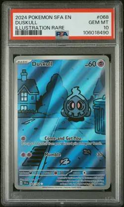 2024 POKEMON SFA EN-SHROUDED FABLE ILLUSTRATION RARE #068 DUSKULL PSA 10 - Image 1