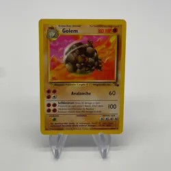 Golem 36/62 - Vintage 1999 Fossil Set LP & Near Mint Authentic Pokemon Card - Image 1