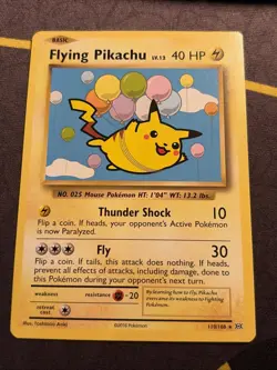 Flying Pikachu - 110/108 - Pokemon Card Evolutions XY Secret Rare Card 2016 - Image 1