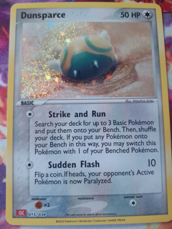 Dunsparce 015/034 CLC NM Trading Card Game Classic Holo Pokemon - Image 1
