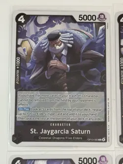St. Jaygarcia Saturn OP13-080 Carrying On His Will 4 Foil Card Play Set - Image 2