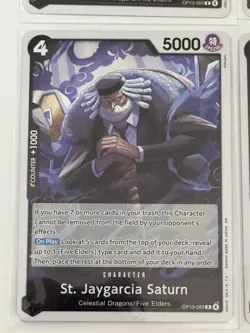 St. Jaygarcia Saturn OP13-080 Carrying On His Will 4 Foil Card Play Set - Image 4
