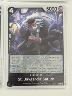 St. Jaygarcia Saturn OP13-080 Carrying On His Will 4 Foil Card Play Set - Image 5
