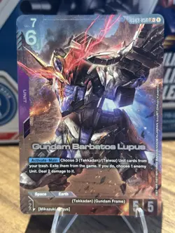 Gundam Card Game Gundam Barbatos Lupus GD03-050 LR+ Steel Requiem - Image 1