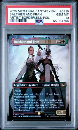 PSA 10 Balthier and Fran - #319 - Borderless - Foil - Final Fantasy - FIN - Image 5
