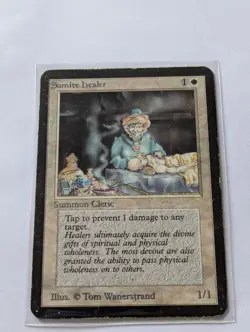 WOTC MTG Vintage Alpha Edition Samite healer (MP) CCG Magic the Gathering - Image 1