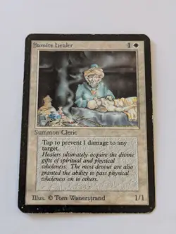 WOTC MTG Vintage Alpha Edition Samite healer (MP) CCG Magic the Gathering - Image 2