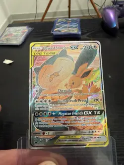 Pokemon TCG Eevee & Snorlax GX SM169 Tag Team Alt Art Promo HP - Image 1