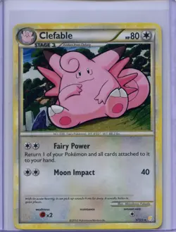 Pokemon TCG Clefable Heartgold Soulsilver 3/123 Holo Holo Rare - Image 1