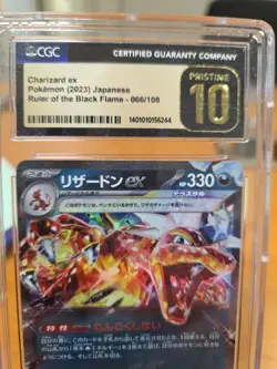 CGC Pristine 10 Charizard ex 066/108 Pokemon Japanese Ruler of the Black Flame - Image 2