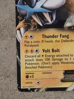 [ LP- ] Raikou EX 38/108 Black & White-Dark Explorers Holo Rare Pokemon Card - Image 4