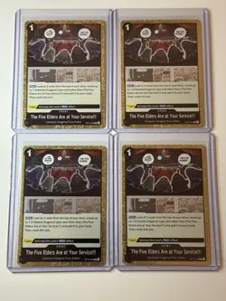 The Five Elders Here At Your Service!!! OP13-096 - 4 Gold Foil Card Play Set - Image 1