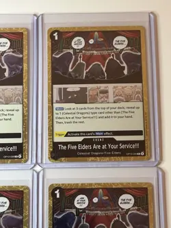 The Five Elders Here At Your Service!!! OP13-096 - 4 Gold Foil Card Play Set - Image 3