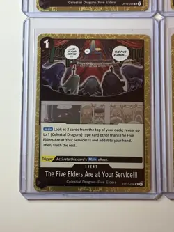The Five Elders Here At Your Service!!! OP13-096 - 4 Gold Foil Card Play Set - Image 4