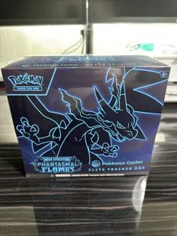 Phantasmal Flames Pokemon Center Exclusive Elite Trainer Box ETB Sealed - Image 1