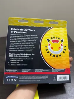 New Sealed Pokemon Day 2026 Collection, 3 Packs & Pikachu Promo IN HAND - Image 2