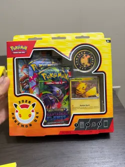 New Sealed Pokemon Day 2026 Collection, 3 Packs & Pikachu Promo IN HAND - Image 3