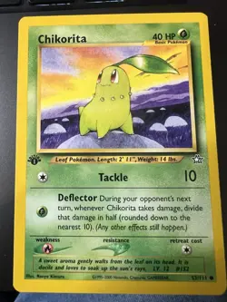 Pokemon TCG Chikorita 53/111 1st Edition Neo Genesis - Image 1