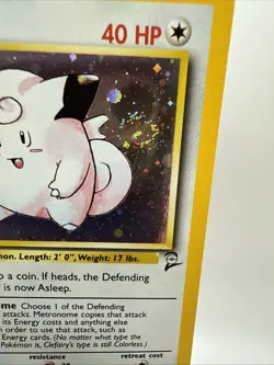 1999-2000 Base Set Clefairy Holo #6/130 Rare WOTC Pokemon Card TCG NM Mint Swirl - Image 2