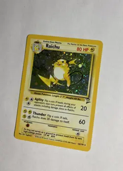 2001 Base Set 2 Raichu Holo #16/130 Rare WOTC Pokemon Card TCG 100% Orignal NM! - Image 4