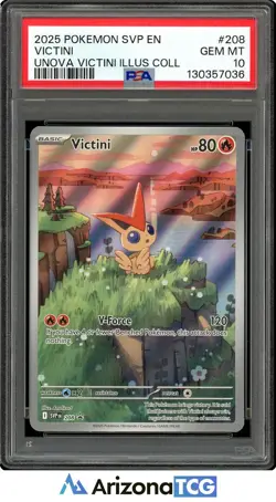Pokemon 2025 Victini 208 Unova Victini Illustration Collection GEM MINT PSA 10 - Image 1