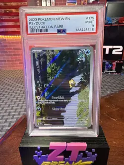 Pokemon 151 Psyduck Full Art 175/165 Illustration Rare PSA 9 Mint English - Image 1