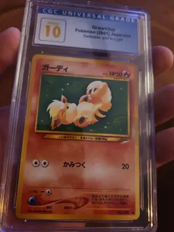 (POP 7) CGC 10 PRISTINE Growlithe #58 2001 Neo 4 Pokemon Card Japanese Darkness - Image 2