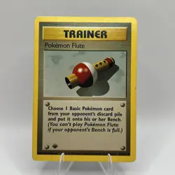 MP Pokemon Cards: Base Set 1st Edition Uncommon: Pokemon Flute 86/102 Trainer - Image 1