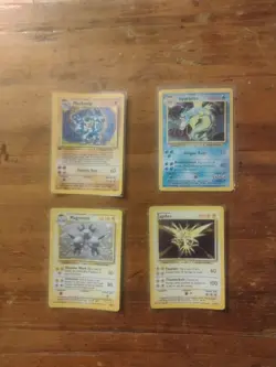 Lot Of 4 Vintage Pokemon Holo,Rare, Cards Lp,Mp,HP, Damaged Pre-owned - Image 1