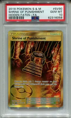 Pokemon Sun & Moon Hidden Fates Shiny Vault Card SV90 Shrine Of Pun. PSA 10 - Image 1