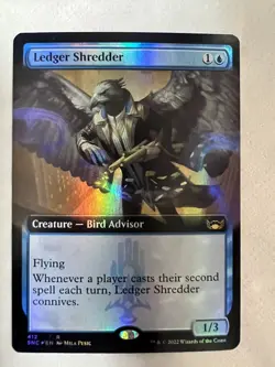 MTG 1X Ledger Shredder (Extended Art) NM Foil Streets of New Capenna - Image 1