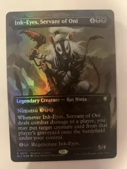 Ink-Eyes, Servant of Oni (Borderless) Commander: Bloomburrow Foil - Image 1