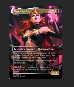chbe-3865 Custom Teysa Foil Custom sticker on bulk MTG Commander - Image 1