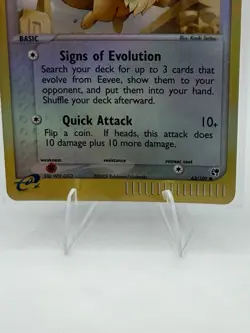 Pokemon Eevee 50 HP Reverse Holo Card EX Sandstorm 63/100 English - Image 1