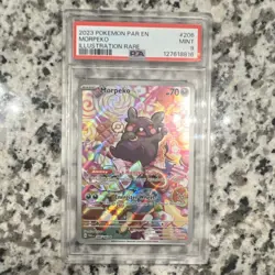 Pokemon Morpeko 206/182 SV04 Paradox Rift Holo Illustration Rare PSA 9 2023 - Image 1