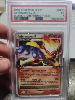 2007 POKEMON DIAMOND & PEARL BLACK STAR PROMO HOLO #DP10 INFERNAPE LV.X PSA 5 - Image 1