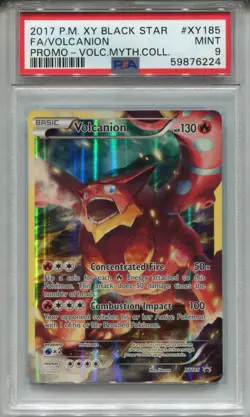 Pokemon X & Y Black Star Promo XY185 Volcanion Full Art PSA 9 - Image 1