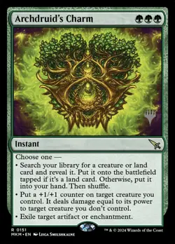 MTG Archdruid's Charm (151p/184) Murders at Karlov Manor Promos LP - Image 1