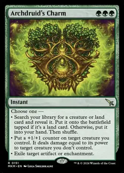 MTG Magic the Gathering Archdruid's Charm (151/462) Murders at Karlov Manor LP - Image 1
