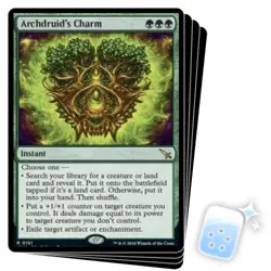 ARCHDRUID'S CHARM X4 Murders At Karlov Manor MKM Magic MTG MINT CARD - Image 1