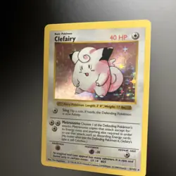 1999 Pokemon TCG Base Set Clefairy Shadowless Holo Rare 5/102 NM/LP+ Condition - Image 1