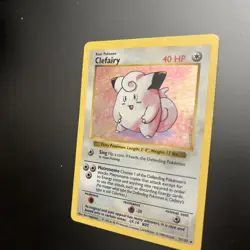 1999 Pokemon TCG Base Set Clefairy Shadowless Holo Rare 5/102 NM/LP+ Condition - Image 2