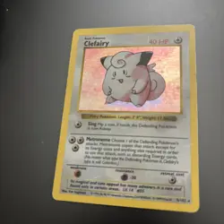 1999 Pokemon TCG Base Set Clefairy Shadowless Holo Rare 5/102 NM/LP+ Condition - Image 3