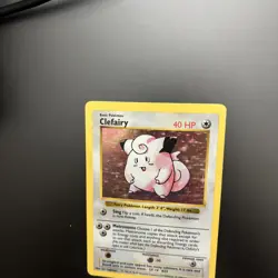 1999 Pokemon TCG Base Set Clefairy Shadowless Holo Rare 5/102 NM/LP+ Condition - Image 5