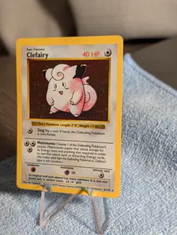 1999 Pokemon TCG Clefairy Base Set Shadowless Holo Rare 5/102 Vintage - Image 2