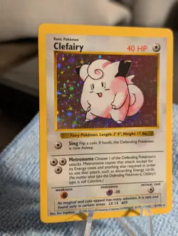 1999 Pokemon TCG Clefairy Base Set Shadowless Holo Rare 5/102 Vintage - Image 3